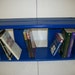Cobalt blue pine storage box for books or collectibles upcycled