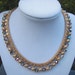 Gypsy Style Rolled Mesh Crystal and Filigree Fringe Necklace