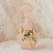 Colorful Flower Spray and Rhinestone Butterfly Vintage Jewely Embellished Pink Perfume Bottle