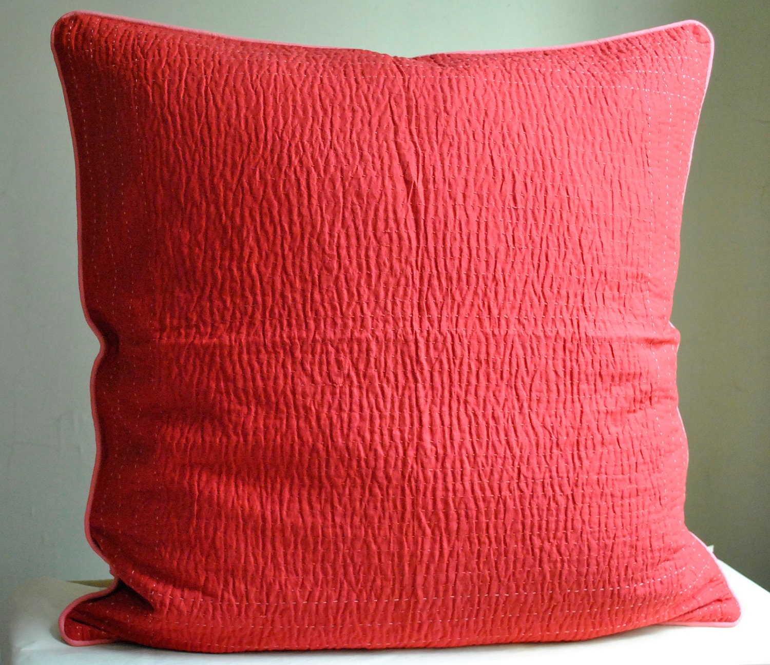 Thread the Needle EURO Pillow Sham Set Red/Coral Modern by ...