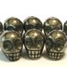 Pyrite Skull Bead day of the dead