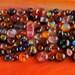 Handmade Dichroic Fused Glass Cabs Cabochons Beads lot of 80