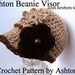 INSTANT DOWNLOAD Crochet Pattern PDF 74 Ashton Beanie Visor Newsboy Hat, make All sizes Baby to Adult