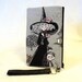 The Ghastlies Halloween Wristlet Clutch Purse Cosmetic Bag Witch Makeup Bag Key Fob Smoke Gray Grey Black Alexander Henry Ghastly