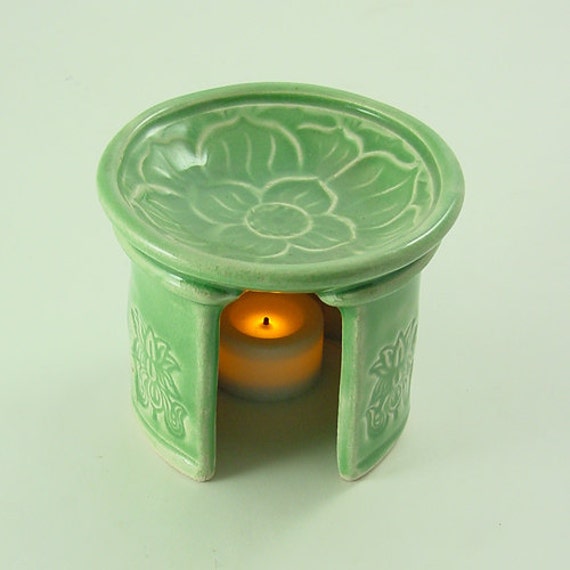 Aromatherapy Diffuser LOTUS Essential Oil Handmade Ceramic