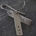 Small, simple, modern rectangle sterling silver earrings