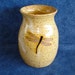 Beautiful Handmade Speckled Ivory Stoneware DRAGONFLY Vase