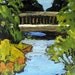 Free Shipping California COUNTRY BRIDGE 8x10 Original Rustic Landscape Painting Lynne French IMPRESSIONIST Art