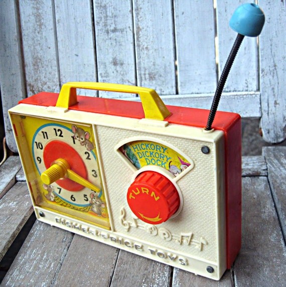 Vintage Fisher Price musical clock works darling graphics
