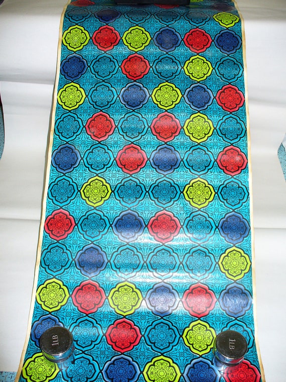 Vintage Stained Glass Style Mod Contact Paper DEADSTOCK 4