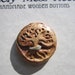 Button- Birdseye Maple Burl Wood Hand Carved Artisan Tree of Life Button-Handmade Wooden Button- Knitting, Sewing, Craft Button