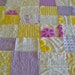 Lavender, White and Yellow Vintage Chenille Rotary Cut Quilt Squares 36 7-Inch
