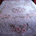Gorgeous Shabby Chic Cabbage Roses Vintage Cotton Chenille Bedspread