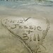 Customized jpeg Download Bride Groom Names Written in the Sand REAL Beach Photograph