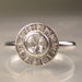 White Sapphire Halo Ring in Sterling Silver