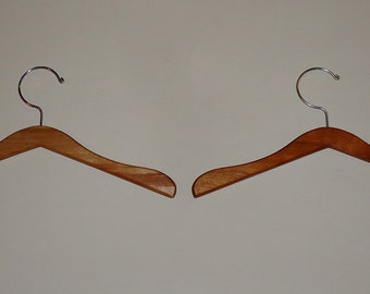 9 inch Doll Clothes Hanger Set of 2 - Cherry Wood