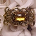 Vintage EDWARDIAN PIN Honey Amber clr COLLAR Style Old c-clasp back Feminine & Elegant/Bargain