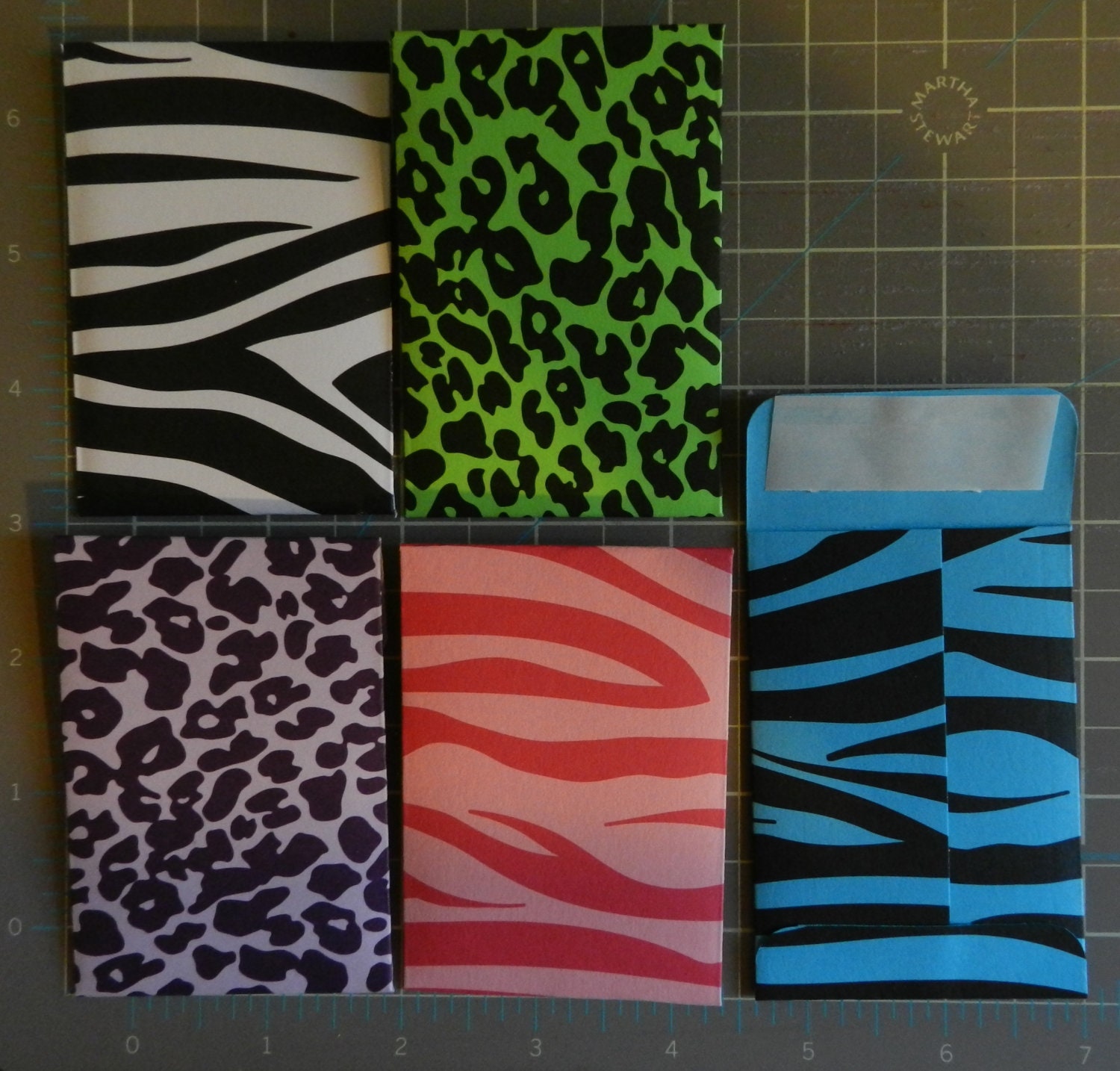 Cute unique handmade Animal Print paper tip gift card cash