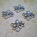 Octopus charm Sterling plated Steampunk 25x26mm one charm Item 1292