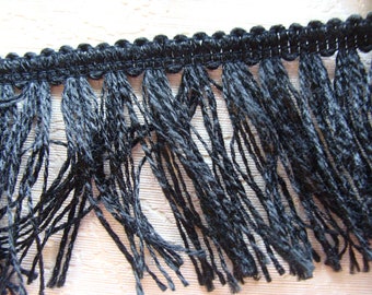 3 Yards of Vintage Black Fringe Trim