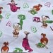 Vintage Fabric - Flintstones White Jersey Fleece - 2 Wide Yards