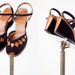 vintage 1940s shoes / 1940s shoes / vintage wedges / vintage 40s shoes / vintage sandals
