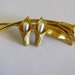Faux Pearl Calla Lily Brooch & Earrings