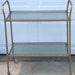 Vintage Metal Serving Filigree Brass Bar Cart