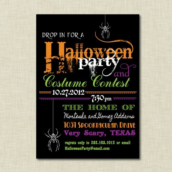Halloween Costume Contest Invitation Wordings 8