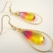 Fiery Red and Gold Swarovski Earrings, Gold Earrings, Swarovksi Earrings, Luxe Earrings