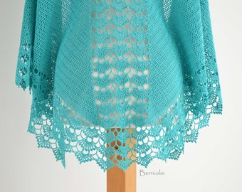 SPRING, Crochet shawl pattern pdf