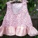 Ruffle Crop Top Pink Calico Flowers Baby Doll Style