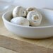 RESERVED FOR lolaandpoppy - Set of two shallow salad bowls glazed in vanilla cream