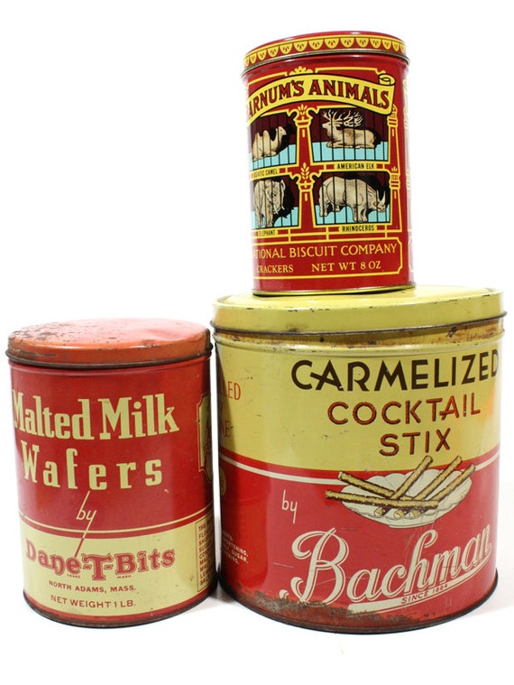 Vintage Retro Tin Cans