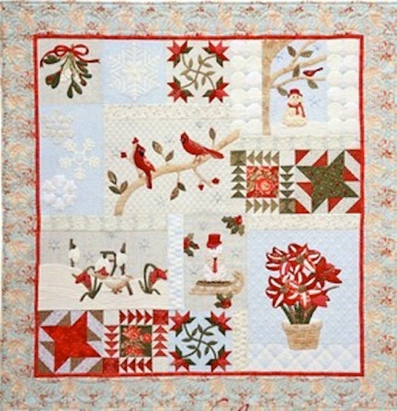A Graceful Winter Quilt Pattern Applique by A Graceful Stitch
