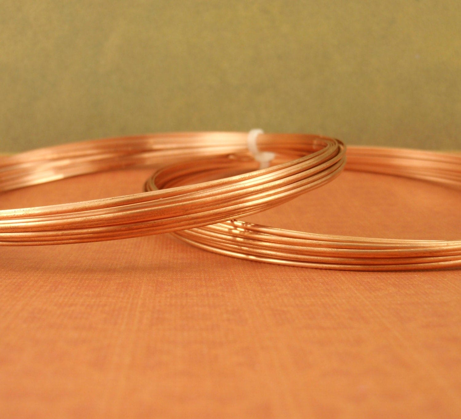 HALF ROUND Half Hard Solid Copper Wire Great for Bangle
