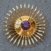 Brooch Vtg Purple Rhinestone Star Flower Pin Vintage Costume Jewelry