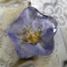 July's Birth Flower-Flower Power-Periwinkle Blue Larkspur Glass Flower Shaped Pressed Flower Pendant-Symbolizes An Open Heart
