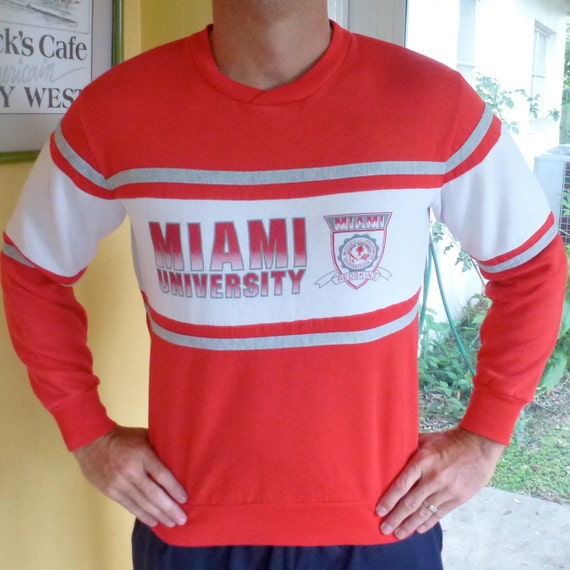 Vintage sweatshirt Miami University Ohio red and gray size