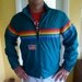 Vintage OP Ocean Pacific windbreaker jacket - green and rainbow - size large