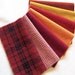 Hand Dyed Felted Wool, 8in.x 8in. - Orange / Red - for Applique, Penny Rugs, Sewing Projects / W1126
