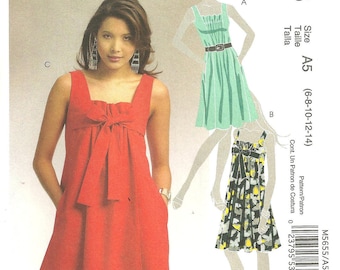 5655 McCalls Pattern Miss Dress sz 6 8 10 12 14 2008 FF