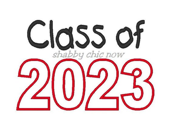 Items similar to Class of 2023 Applique Embroidery Design (2 digital