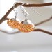Red and Yellow Striped Glass Earrings