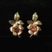Dainty Krementz Rose Earrings, Screw Back Findings