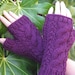 Little Purple Gloves - Knit Fingerless