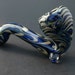Cobalt and Exotic Sherlock Glass Pipe