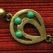 Southwest Sterling Silver Turquoise Openwork Link Bracelet -- Mexico