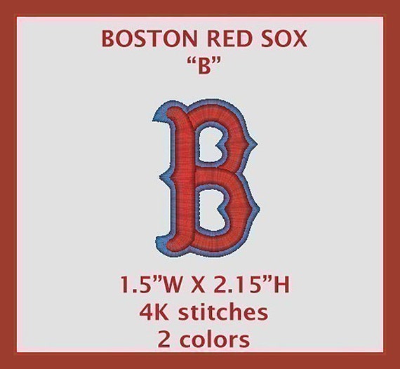 BOSTON RED SOX B Machine Embroidery Design File