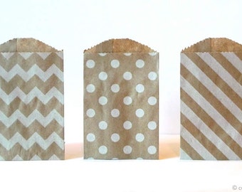 25 Mini Kraft Bags Mini Paper Bags 2.75 x 4 Pack of 25 Wedding Favor Bags Packaging